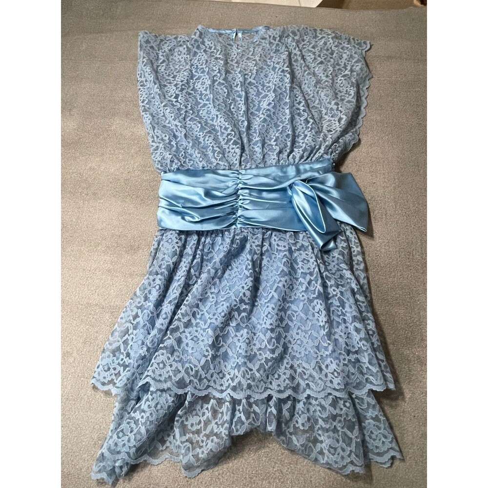 Discovery Dress Womens Size 12 Baby Blue 38" Long Sleeveless